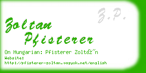 zoltan pfisterer business card